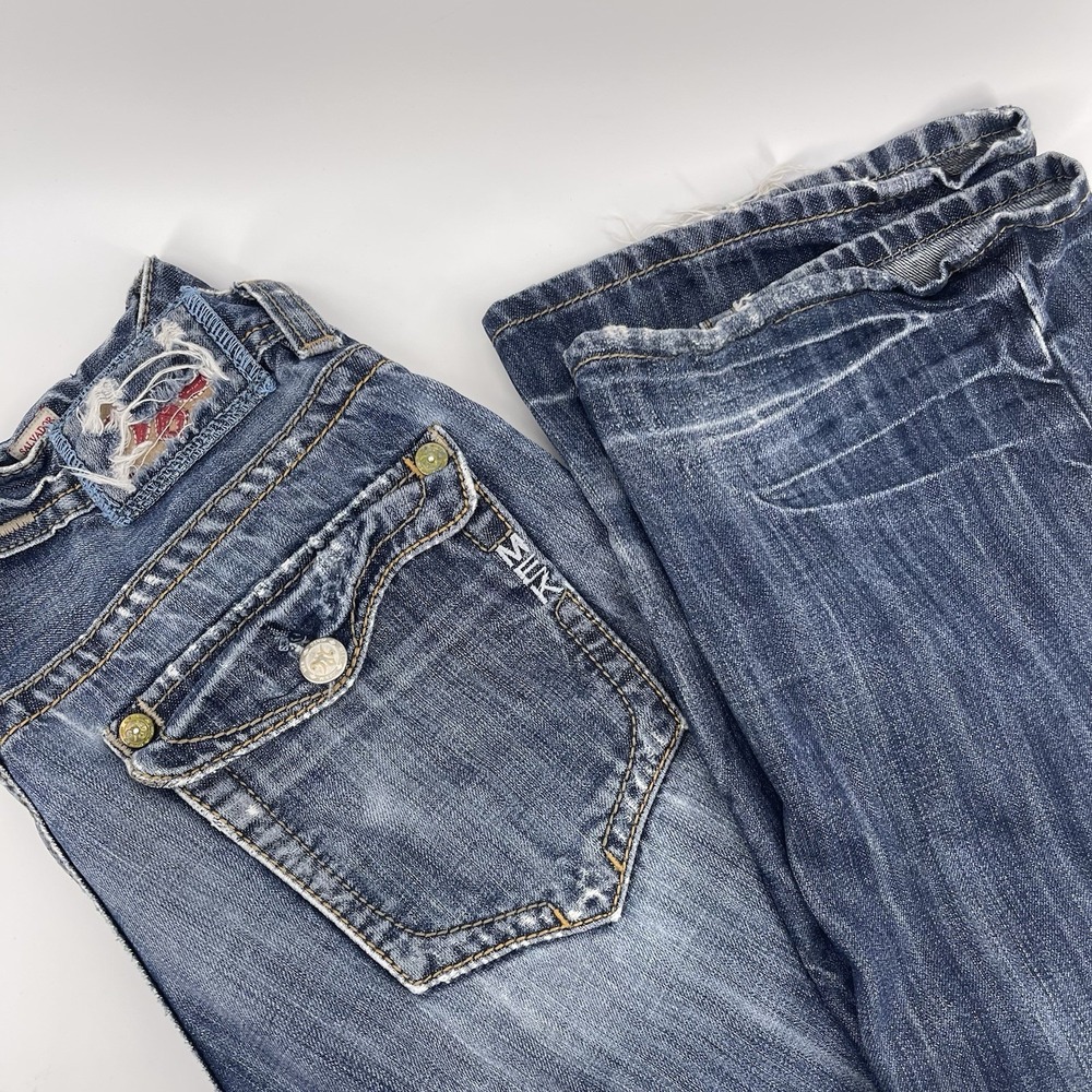 MEK Denim USA Vintage Y2K Bootcut Jeans Men's 34x36 Embroidered Details